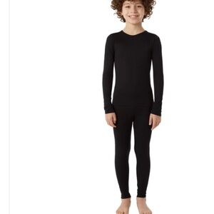 32 Degrees Kids Black Base Layer Set - Large NWT